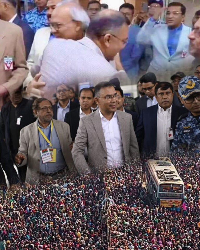 —রাজকীয় অভ্যর্থনায় ইতিহাস গড়ছে বাংলাদেশ,তারেক রহমানের স্বদেশে প্রবর্তন